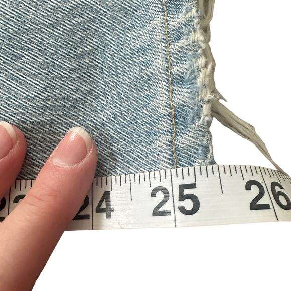 AGOLDE Riley High Rise Straight Crop Jean Clear Skies Distressed - Picture 9 of 9